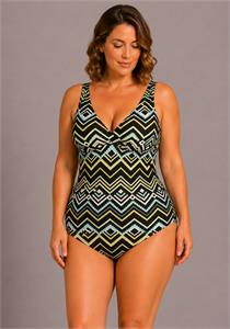 Tribal Full-Support One Piece Swimsuit with Padded Bra